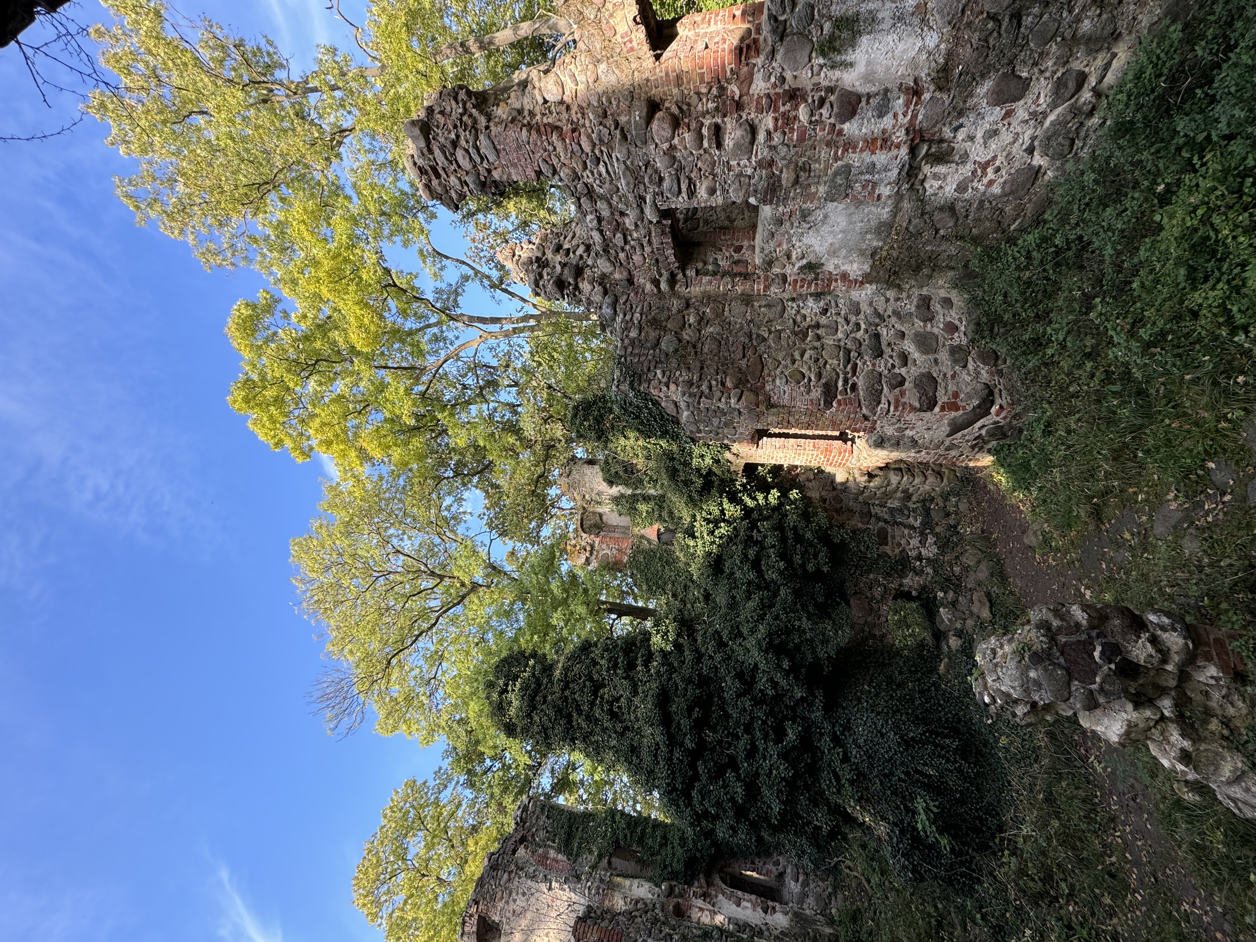Historische Burg Lanskron mit Steinmauern und Türmen, umgeben von grüner Landschaft